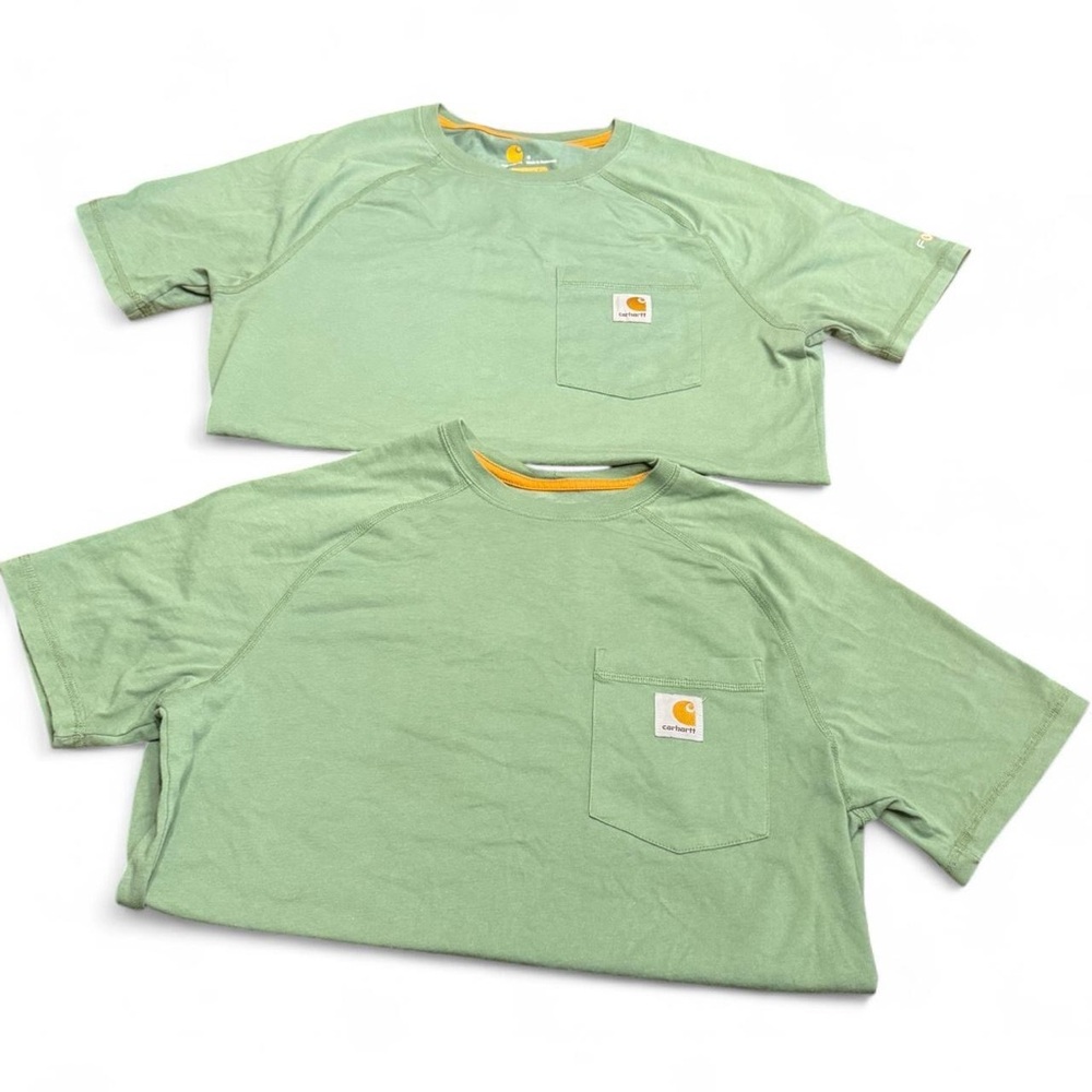 Carhartt Men’s Relaxed Fit Green Tee 2-Pack (Two Shirts!) - Picture 1 of 7